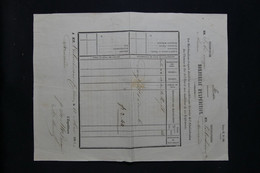 BELGIQUE - Bordereau D'expédition De Marchandises Par Chemin De Fer En 1853 - L 92972 - 1800 – 1899