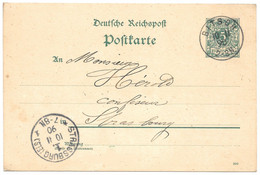 Moselle (Bitche) EP 5pf Reichspost Obl. BITSCH Du 10.11.1890 - Autres & Non Classés