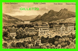 LUNGERN, SUISSE - HOTEL & PENSION LOWEN UND DEPENDENCE - TRAVEL IN 1920 - ART INSTITUT ORELL FUSSLI - - Lungern