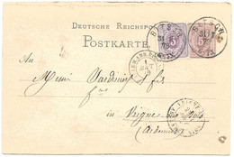 Moselle (Bitche) EP0 5 Pfennige + TP 5 Pf  Obl. BITSCH Du 31.7.1879 - Autres & Non Classés