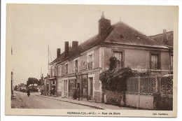 CPA 41 HERBAULT RUE DE BLOIS COLL PERRICHON TABAC EPICERIE MERCERIE  TBE - Herbault