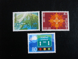 Suisse 1980 - Anniversaires - Y.T. 1114/1116 - Neufs (**) Mint (MNH) - Sonstige & Ohne Zuordnung