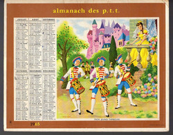 CALENDRIER GF 1965 - Vielles Chansons Françaises, Imprimeur Oberthur Rennes (calendrier Double) - Grand Format : 1961-70