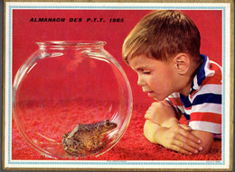 CALENDRIER GF 1965 - La Grenouille Et L'enfant Ou Les Chatons, Imprimeur Oller (calendrier Double) - Big : 1961-70