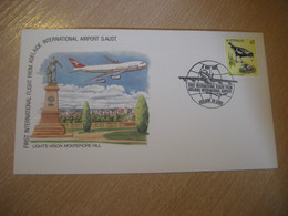 ADELAIDE INTERNATIONAL AIRPORT First International Flight 1982 Cancel Cover AUSTRALIA - First Flight Covers