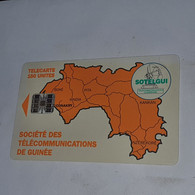 Delcampe - Guinea-(GN-SOT-0006)-MAP OF GUINEA-(5)(150units)(C51148279)-used Card+1card Prepiad/gift Free - Guinea