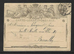 PWST 1A  Verstuurd Uit Marche 11.5.1873 Met Speciale Stempel - Postcards [1871-09]