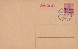 Carte Entier Postal Occupation Allemande Lüttich - Occupazione Tedesca