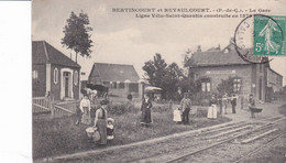 Bertincourt Et Ruyaulcourt La Gare Ligne Vélu St Quentin Construite En 1879, Rare - Bertincourt