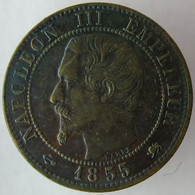 F10220.1 - FRANCE - 1 Centime Napoléon III - 1855 D Ancre - 1 Centime