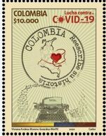 A016A - (PRIV) KOLUMBIEN - 2020- MNH- COVID-19, NEW ISSUE. COVID X 3 STAMPS - Colombia