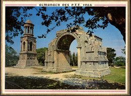 CALENDRIER GF 1966 - Les Antiques De St Rémy De Provence, Chateau De Hautefort 24 D, Imprimeur Oller (calendrier Double) - Grand Format : 1961-70