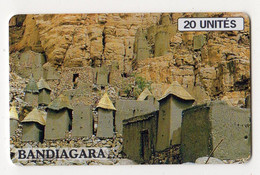 MALI REF MV CARDS MAL-25 20U BANDIAGARA (au Verso Logo Schlumberger NOIR) - Mali