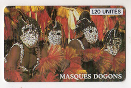 MALI REF MV CARDS MAL-31 120U MASQUES DOGONS (au Verso Logo Schlumberger ROUGE) - Mali