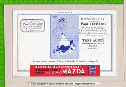 BUVARD :Pile MAZDA  N°9 Dessin Signé Dubout ::  Longueville  Nord - Baterías