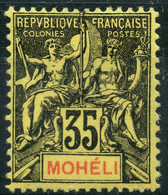 Moheli (1906) N 9 * (charniere) - Unused Stamps