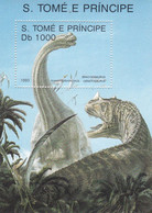 Sao Tomé & Principe BF MNH 1993 Brachiosaurus - Vor- U. Frühgeschichte