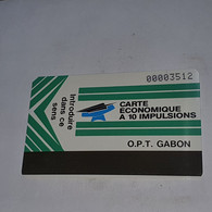 Gabon-(GAB-10)-new Logo-avec Un Compte-(9)-(10impulsions)-(00003512)-used Card+1card Prepiad/gift Free - Gabun