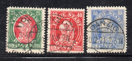 Y988 - DANZICA DANTZIG 1921 , Tre Valori Usati Unificato N. 49+50+51 (2380A) - Andere & Zonder Classificatie