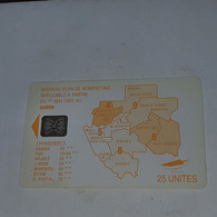 Gabon-(GAB-20)-map Of Gabon Orange-(10)-(25units)-(C4C100975)-used Card+1card Prepiad/gift Free - Gabun