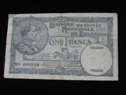 BELGIQUE - 5 Francs - VYF FRANK 1931  - Banque Nationale De Belgique  **** EN ACHAT IMMEDIAT **** - Andere & Zonder Classificatie