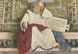 CARTOLINA  LORETO,MARCHE,MELOZZO DA FORLI 1477-1493,SAGRESTIA DI S.MARCO-IL PROFETA ISAIA,CULTURA,MEMORIA,NON VIAGG - Ancona