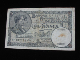 BELGIQUE - 5 Francs - VYF FRANK 1931  - Banque Nationale De Belgique  **** EN ACHAT IMMEDIAT **** - Autres & Non Classés