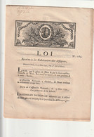 ***  ASSIGNAT *** Assignats  De Dix Sous Par 4 + Loi Relative à La Fabrication Des Assignats EXCELLENT état - ...-1889 Tijdens De XIXde In Omloop