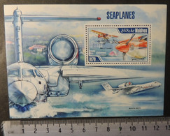 Maldives 2013 Seaplanes Aviation Souvenir Sheet Mnh - Maldives (1965-...)