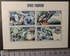 Maldives 2013 Space Tourism Xcor M/sheet Mnh - Maldives (1965-...)