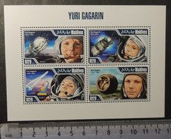 Maldives 2013 Space Yuri Gagarin Vostok 1 Astronaut M/sheet Mnh - Maldives (1965-...)