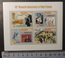 Maldives 2013 Art Pablo Picasso Paintings M/sheet Mnh - Maldives (1965-...)