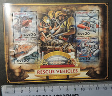 Maldives 2016 Rescue Vehicles Sea King M/sheet Mnh - Maldives (1965-...)