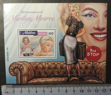 Maldives 2016 Marilyn Monroe Women Music Cinema Pinup Souvenir Sheet Mnh - Maldives (1965-...)