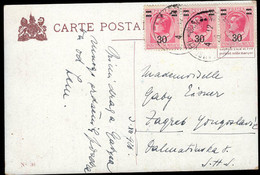 Monaco (1926) Postcard To Yugoslavia Franked With 3x30c On 25c Rose. Scott No 93, Yvert No 104. - Storia Postale