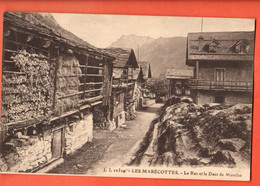 ZMA-10 Les Marécottes Sur Salvan, La Rue Et Dent De Morcles. Granges à Foin. Circulé 1927 Jullien 10319 - Granges