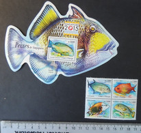 St Thomas 2015 Fish Singapore Stamp Exhibition Souvenir Sheet + Set Of 4 Mnh - Ganze Bögen