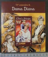 St Thomas 2016 Lady Diana Royalty Children William Harry Horses Women S/sheet Mnh - Volledige & Onvolledige Vellen