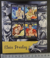 St Thomas 2016 Elvis Presley Music Cinema Boxing Cars M/sheet Mnh - Feuilles Complètes Et Multiples