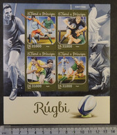 St Thomas 2016 Sport Rugby M/sheet Mnh - Feuilles Complètes Et Multiples