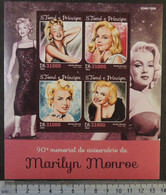 St Thomas 2016 Marilyn Monroe Cinema Music Women M/sheet Mnh - Full Sheets & Multiples