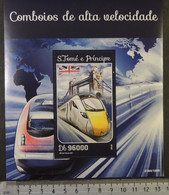 St Thomas 2016 High Speed Trains Railways Transport Class 801 S/sheet Mnh - Feuilles Complètes Et Multiples