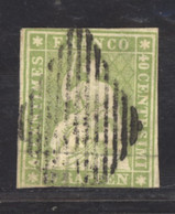 0ch  0984 -  Suisse  :  ZNr 26 A  (o)  Papier Mince ,  Fil De Soie Vert - Gebraucht