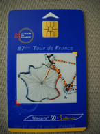 6940 Télécarte  Collection Cyclisme 87e Tour De FRANCE 2000 Vélo   (scans Recto Verso) 50 U  + 5 U Offertes - Sport