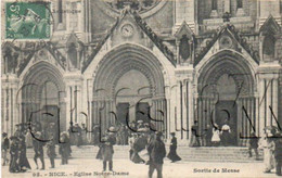 Nice (06) : GP De La Sortie De Messe à L'église ND En 1909 (animé) PF - Musées