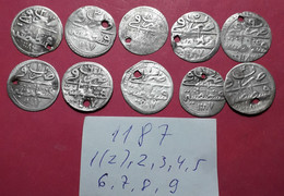 Ottoman Turkey Lot 10 X 1 Para 1187 A.H. Silver (Years 1-9) - Turkey