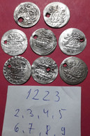 Ottoman Turkey Lot 8 X 1 Para 1223 A.H. Silver (Years 2-9) - Turkey