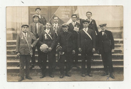 Cp , Carte Photo , Militaria , CONSCRITS , Classe 1928 , LAIGNE , Mayenne ,écrite - Personajes