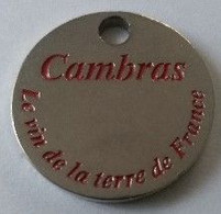 Jeton De Caddie - Vins - CAMBRAS - Vin De La Terre De France - En Métal - - Moneda Carro