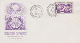 Enveloppe  FDC  1er  Jour   COTE  FRANCAISE  DES  SOMALIS   Déclaration  Des   DROITS  DE  L' HOMME   1958 - Sonstige & Ohne Zuordnung